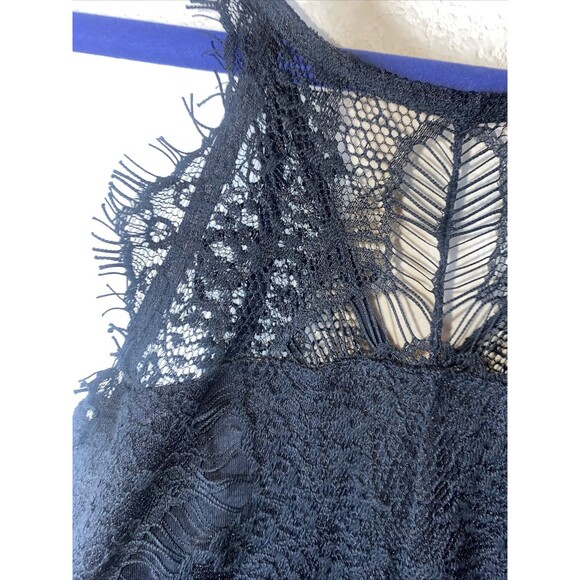 Free People Intimately Black dress Lace Sexy Crochet XS HOCO fairy goth - Picture 8 of 13